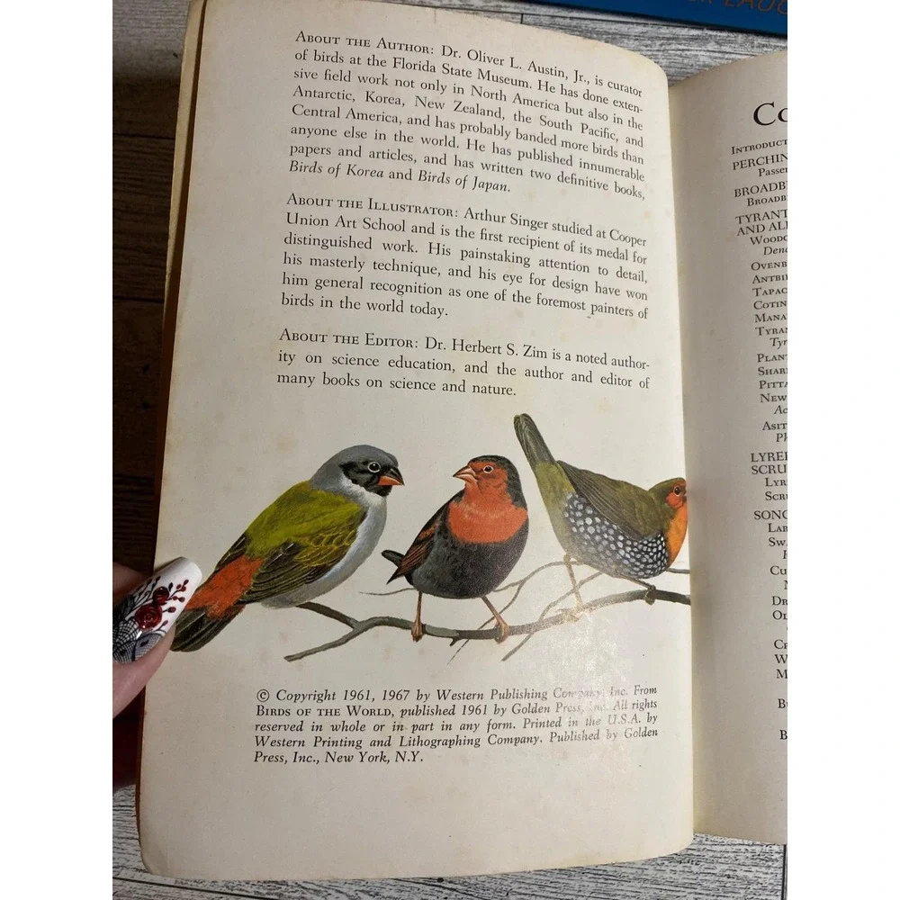 Song‎ Birds of the World Oliver L. Austin Jr. 1967 Illustrated Vintage Paperback